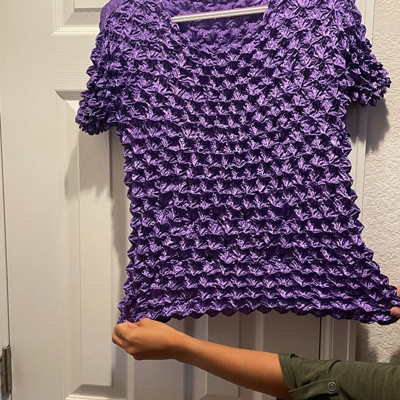 Purple Textured Short Sleeve Top. New
Never worn - Picture 3 of 5